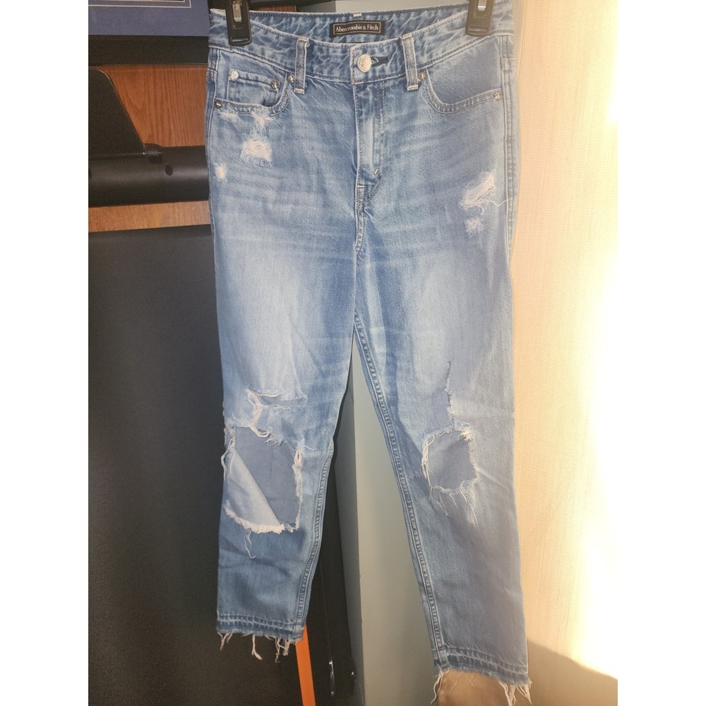 Abercrombie & Fitch Women's Skinny Jeans Size w25X27 Distressed Bohemian Preppy